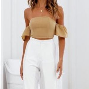 Off shoulder crop top